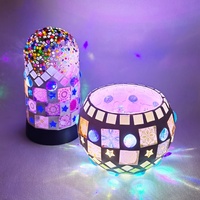 Matériaux de mosaïque en cristal DIY, forme losange classique chinoise, cours d'artisanat, leçons d'art et de beaux-arts, appliques en verre faites maison