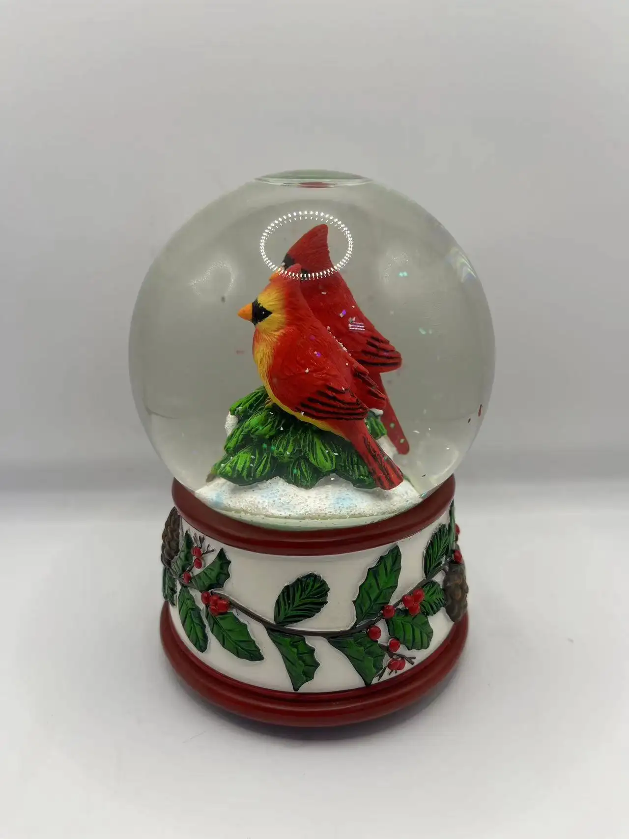 Resin crafts Pine snow globe music box