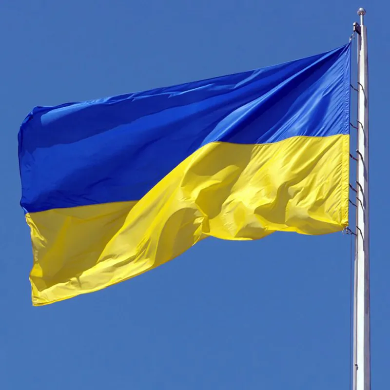3x5ft 24 saat teslimat ukrayna bayrağı polyester 90x150 cm ukrayna bayrağı