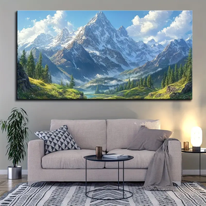 Quadri Paesaggistici Antichi con Albero su Tela con Cornice in Legno Massiccio da 1,5 Pollici, Murales per Arredamento Pareti Soggiorno e Camera da Letto in Stile Rurale - Product Image 1