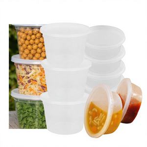 ProTakeOut 8/16oz Mix Heavy-Duty PP Deli Containers with Lids 60 <b>Sets</b> 30 Each <b>Microwave</b> & Freezer Safe Durable - Product Image 1