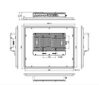 Panel PC Industrial Táctil Resistivo Sin Ventilador de Amplio Voltaje 9-36V con Tel I5-10310U, LVDS, RS232/485, LAN, TPM2.0 para Fábrica Inteligente