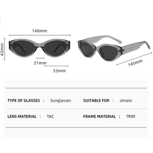 แว่นกันแดดแฟชั่นทรงรี รุ่นปี 2025 แว่นกันแดดหรูหราสำหรับผู้ชาย แว่นตาวินเทจ แว่นกันแดดอะซิเตท - Product Image 4