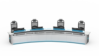 Console de Commande Ergonomique en Métal pour Salles de Contrôle CCTV de Villes Intelligentes, Centres de Contrôle de Données, Centres Commerciaux, Salles de Sport et Hôtels - Design Moderne