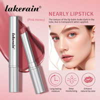 Échantillon Gratuit OEM Lakerain – Baume à Lèvres Hydratant en Tube, Vente en Gros Usine, Logo Personnalisé, Vitamine E, Cire d'Abeille, Miel, Rouge à Lèvres