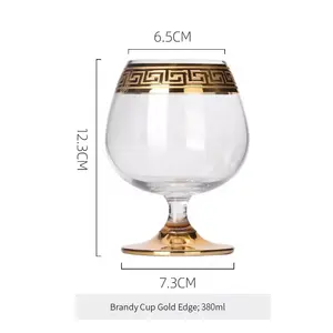 Factory Wholesale Handmade Gold Colored Wine Glasses With Customer Design
