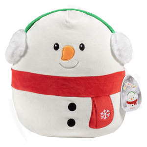 定制舒适雪人毛绒玩具动物柔软可爱雪人超柔软枕头毛绒玩具待售