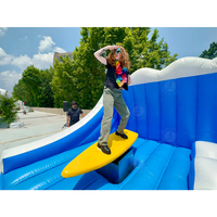 Meilleur prix divertissement en plein air simulateur de surf gonflable individuel enfants surf machine d'équitation pour deux joueurs vague surfeur