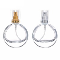 Flacon de parfum de luxe de haute qualité, grande capacité, en verre cristal transparent avec bouchon et brosse de scellement