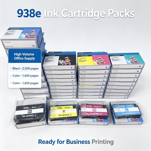WEL-TRY HP938e Compatible Ink Cartridge Full Ink with Chip Ready Use for HP Officejet Pro 9110b 9120 9130 9720 9730 Printers