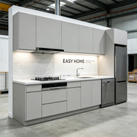 Cuisine préfabriquée robuste, armoires de cuisine modulaires assemblées pour projet de logement public
