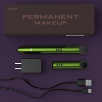 Stylo PMU sans fil en acier inoxydable RHEIN, course de 2,2 mm, batterie de 600 mAh, 4 couleurs : noir, rouge, vert, orange, pour sourcils et lèvres