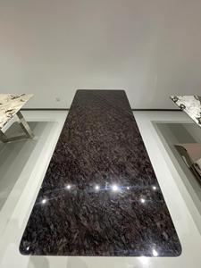 Table de table rectangulaire en granit noir pur de luxe maquillage dessus de vanité îlot de <span class=keywords><strong>cuisine</strong></span> comptoir de bar - Product Image 2