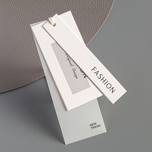 Tùy chỉnh phong cách thời trang vải và PVC treo nhãn giấy tag với treo chuỗi cho denim quần áo và túi xách - Product Image 3