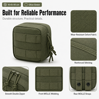 Pochette MOLLE EDC en tissu Oxford, sac utilitaire vert pour outils d'extérieur, usage domestique et automobile, étanche, rangement pour boussole et lampe torche