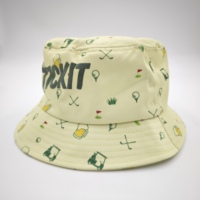 Chapeau Bob Réversible Personnalisé Brodé en Velours Respirant Coton/Polyester Unisexe Motif Feuille Dessin Animé Décontracté Cyclisme Pêche Ski Quotidien