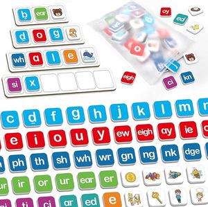Letras magnéticas Juegos de fonética Azulejos de letras Imanes de alfabeto Aprender a leer Ortografía Conciencia fonémica Discurso - Product Image 1