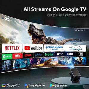 Projecteur intelligent portable Hotack X7AD Full HD 1080P pour cinéma maison, 4K, mini Android, Google TV, jeux, Proyector - Product Image 4