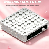 Aspirateur à poussière pour ongles à turbine haute vitesse réglable, sans balais, avec écran LED et filtre réutilisable