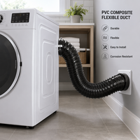 Conduits télescopiques flexibles et durables haute pression pour la climatisation et la ventilation, en matériau composite aluminium et PVC