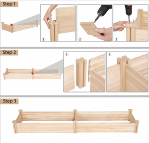 <span class=keywords><strong>Prix</strong></span> <span class=keywords><strong>de</strong></span> gros - Bac <span class=keywords><strong>de</strong></span> jardin surélevé en bois rustique, écologique, durable, à grain naturel, pour pelouse et fleurs - Product Image 4