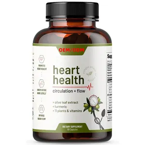 Oem özel etiket kalp sağlık bitkisel kompleks takviyesi 60 kapsül