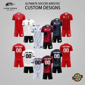 Seragam Sepak Bola Kustom Celana Pendek 100% Poliester Cepat Kering Bernapas Cetak Transfer Panas Unisex Dewasa Pakaian Sepak Bola Nomor - Product Image 2