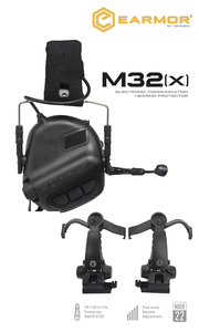 EARMOR M32XPlus防水IP65アンチジャミング通信撮影ヘッドフォン戦術ヘッドセットヘルメットレール付き - Product Image 5