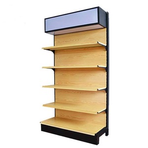 Estantes metálicos resistentes de tamaño personalizado de fábrica Xingye, Color de grano de madera para habitación, tienda, supermercado, súper góndola de exhibición - Product Image 3