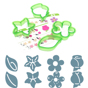 Nhựa mùa đông Biscuit fondant bột Cutter khuôn và Cookie cutter với Template Stencil Set - Product Image 5