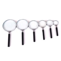 50MM Semi-Metal Handheld Magnifier with Optical Glass Lens 3x Magnification Metal Frame and ABS Handle for Reading Repairing