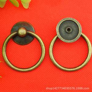 Furniture Handle Ring Zinc Alloy 25mm Diameter Drawer Cabinet Hardware Traditional Style Durable Design - Product Image 4
