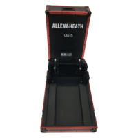 Flight case OEM en aluminium rouge et contreplaqué noir pour le rangement de la console de mixage numérique Allen&Heath QU-5/5D, étui de protection pour outils