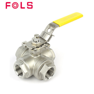 Conector de Bola de Acero Inoxidable de 3 Piezas con Rosca Hembra de 1/4"-4" 1000WOG para Soldadura a Tope - Product Image 5