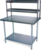 Table de travail pour cuisine commerciale XIANGYING certifiée NSF, plateau en acier inoxydable avec rebord de 4 pouces