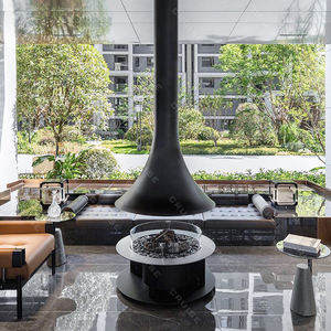 CRUISE plafond suspendu bois éthanol cheminée sans fumée laiton personnalisé grand hôtel OEM conception cheminée <span class=keywords><strong>murale</strong></span> suspendue - Product Image 5