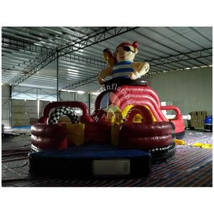 Parcours d'obstacles gonflable pour enfants, thème lutte contre les incendies, jeu gonflable d'extérieur Wipe Out - Product Image 2
