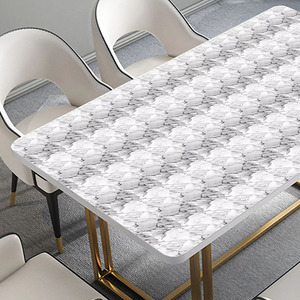 Marbrure PVC Film Nappe Holographique Couverture De Table En Plastique pour Linge De Table À Manger Housses Couverture De Table Produits - Product Image 2