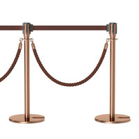 Barrière multifonctionnelle de conciergerie d'hôtel, type poteau, avec cordon de 1 mètre, remplissable d'eau, surface brossée, pour galerie d'art
