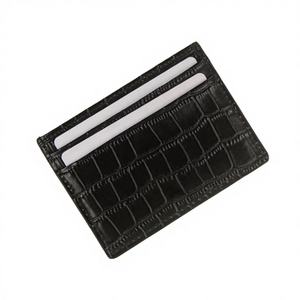 Porte-cartes de crédit ultra fin, mince, petit, bloquant les RFID, en cuir véritable pour homme, marque HB/OEM, style normcore/minimaliste - Product Image 3