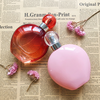 Flacon de parfum de luxe de 100 ml, design haut de gamme, rose clair, unique, personnalisable, fabriqué par Anding