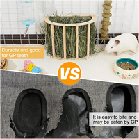 Mangeoire à foin en bois pour cochon d'Inde et lapin, grande capacité, support de foin suspendu, instructions pour cages de cochon d'Inde