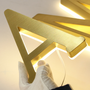 Gepersonaliseerde Led Interieur Exterieur Bewegwijzering, Gouden Nagelwinkel Kanaal Letters,Enseigne Lumineuse,Outdoor Storefront Borden - Product Image 4