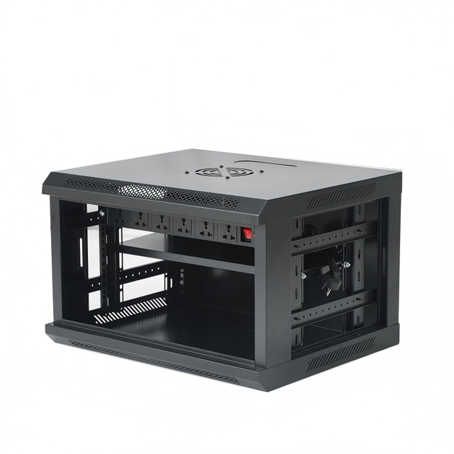ZHICUI 6U Wall-Mounted Network Cabinet 600*450 Grey Steel Data Center Server Rack with 19-Inch Standard Stock Product Glass Door