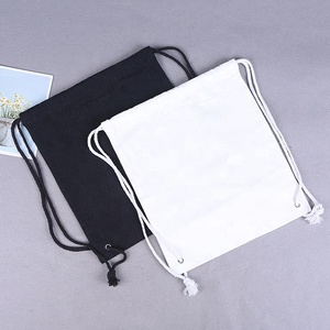 Sac à dos à cordon personnalisé avec logo, sac à cordon en toile de coton écologique de haute qualité - Product Image 6