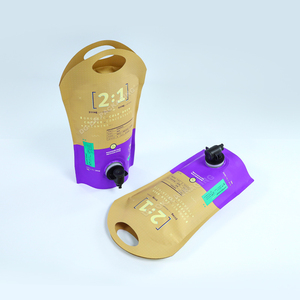 친환경 재사용 1L 3L 5L 와인 백 탭 밸브 디스펜서 음료 포장 커피 주스 우유 BIB 백인박스 손잡이 포함 - Product Image 4