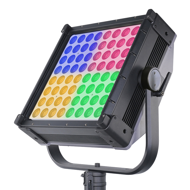 Outdoor 650W RGBW Studio Hard Light Panel LED Video Light with IP65 CRI96 DMX512 Control for Film Production