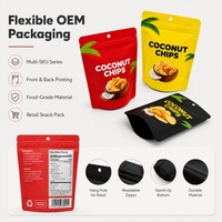 Sachet Doypack Personnalisé Imprimé, Stratifié, Qualité Alimentaire, Recyclable, Gaufré, Refermable, Anti-odeur, pour Snacks et Aliments pour Bébés, avec Fermeture Ziplock