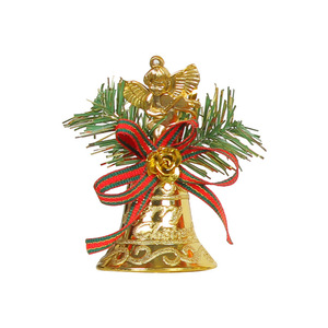 9Cm Groothandel Grensoverschrijdende Kerst Rood Lint Gouden Bell Accessoires Xmas <span class=keywords><strong>Tree</strong></span> Diy Hanger Met Strik - Product Image 5