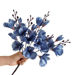 Bouquet de fleurs de magnolia artificielles en soie, fait main, décoration de mariage et de maison, style naturel - Product Image 5